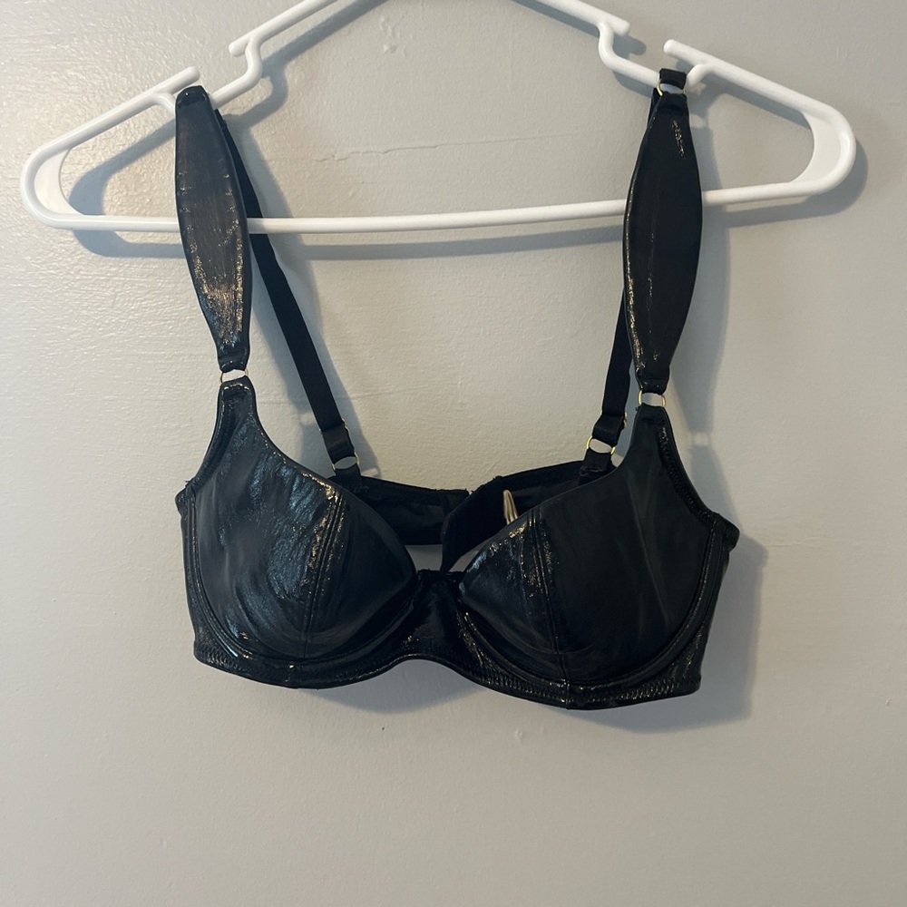 Hustler Hollywood Shiny Black Bra